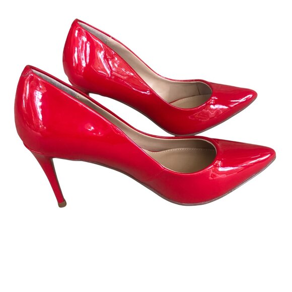 Steve Madden Red Patent Pointed Toe Heels – Size 7.5  Like New - Picture 1 of 7